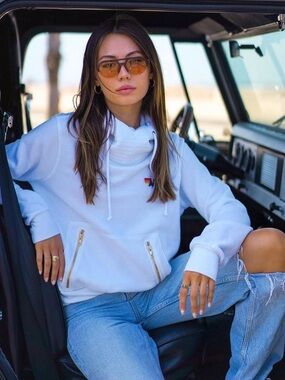 Aviator Nation Ninja Hoodie White Small 🤍 Like New